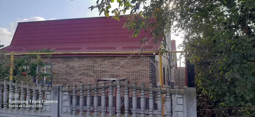 с. Новгородка. Кировоградская область. Термопанели Термодом с керамогранитной плиткой севен тонс оранж и стренд коричневый 2